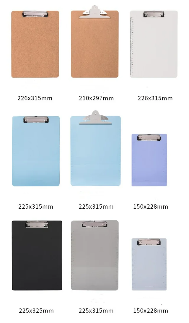 Hot Selling Adjustable Good Quality Cheap Clip Board Plastic Clipboard