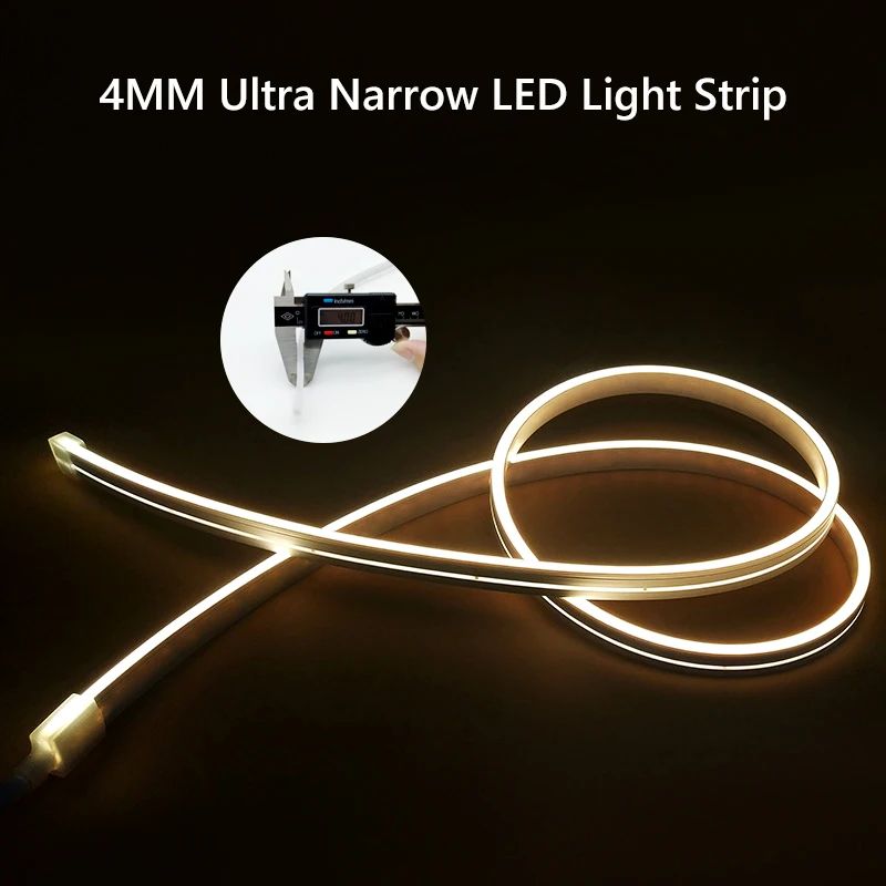 100lm/W ultra thin 4*8mm flexible neon strip tube IP67 constant pressure 12v 24v silicone neon led strip for indoor use