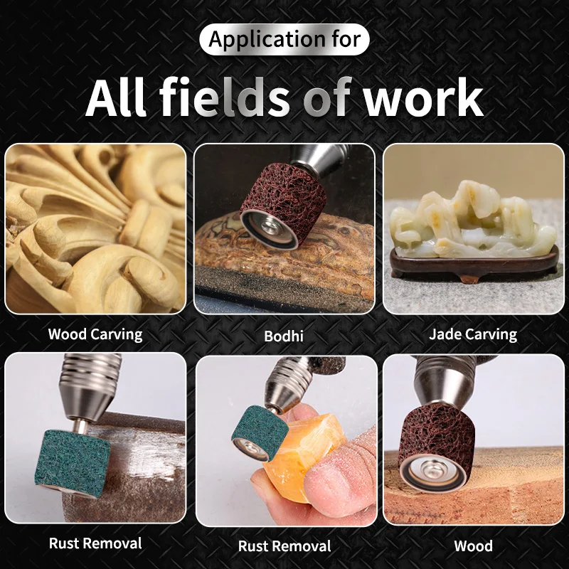 Surface Conditioning/Non-Woven Abrasive Spiral Band Customizable Size Diameter from 1/2in to 3inch Polishing Deburring Finishing