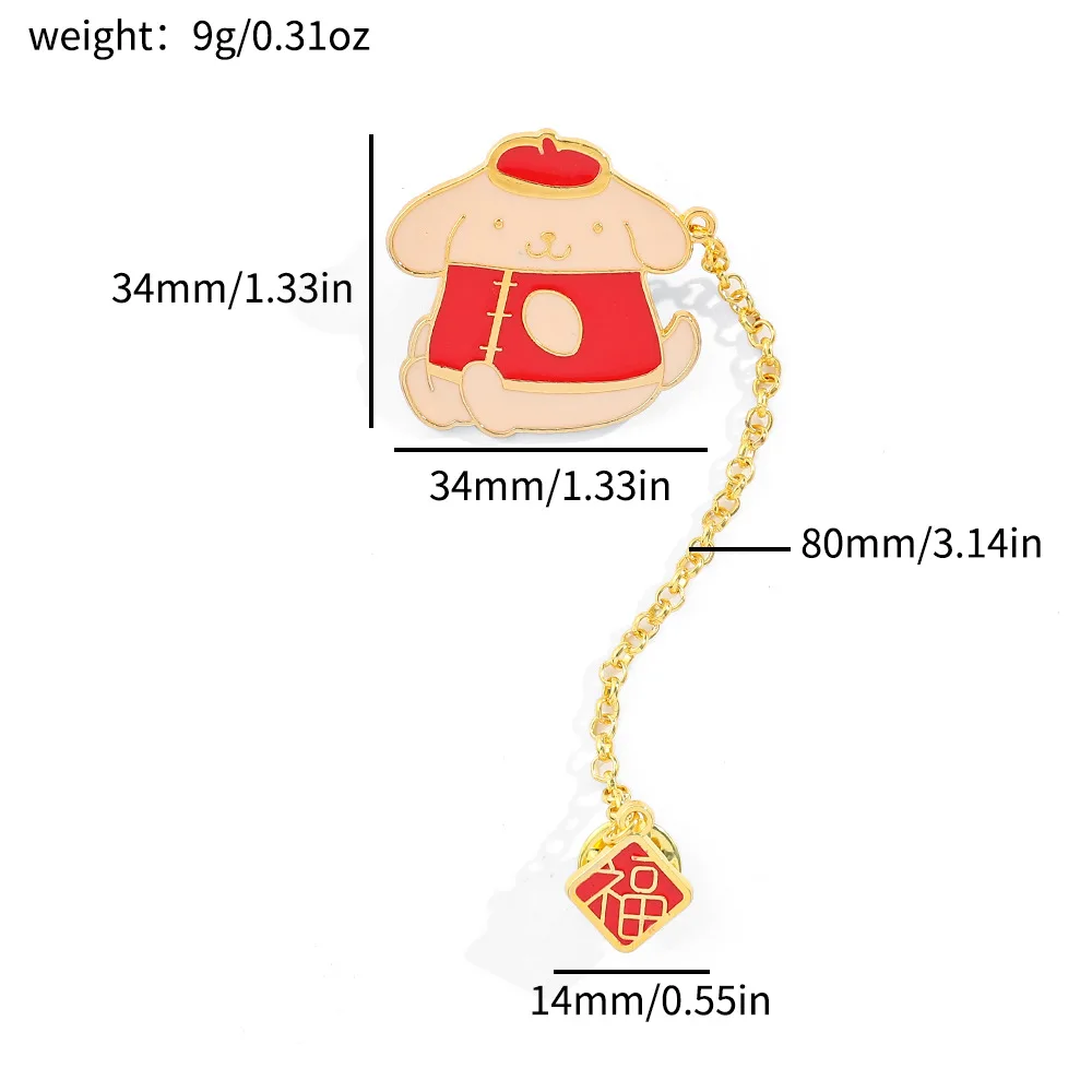 New Year Style Creative Melody Badge Cute  Cartoon Kitty Metal Enamel Pins Clothes Backpack Decoration Gift Craft