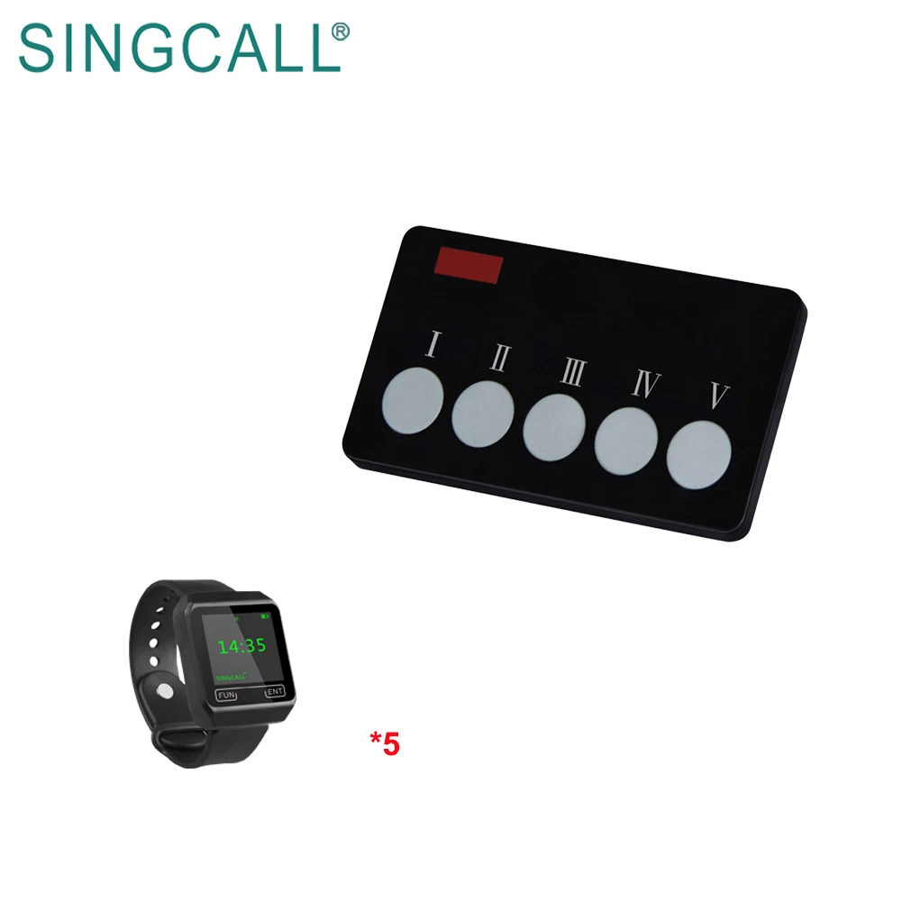 SINGCALL Kitchen Pager Restaurant Call Waiter Button for Taking Food