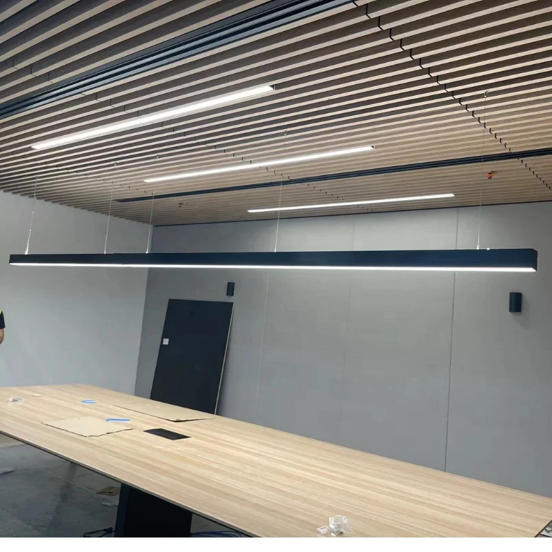 Zhongshan tri-proof light corner module black white aluminum color 30w/m customized linear light manufacturer