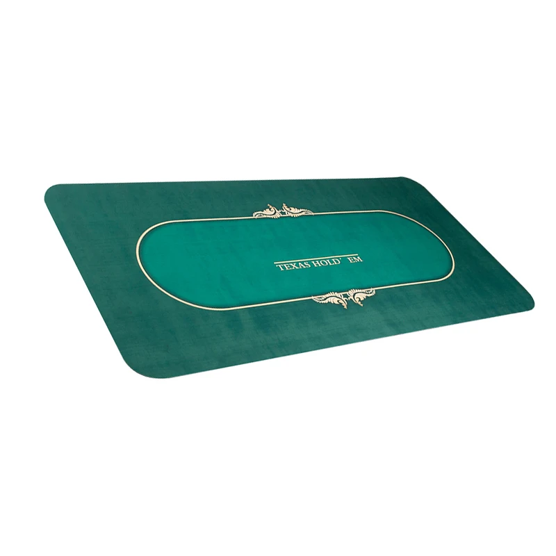 Customized Thick Silencing Printed Casino Table Texas 1.8m Rubber Poker Gambling Game Poker Table Mat