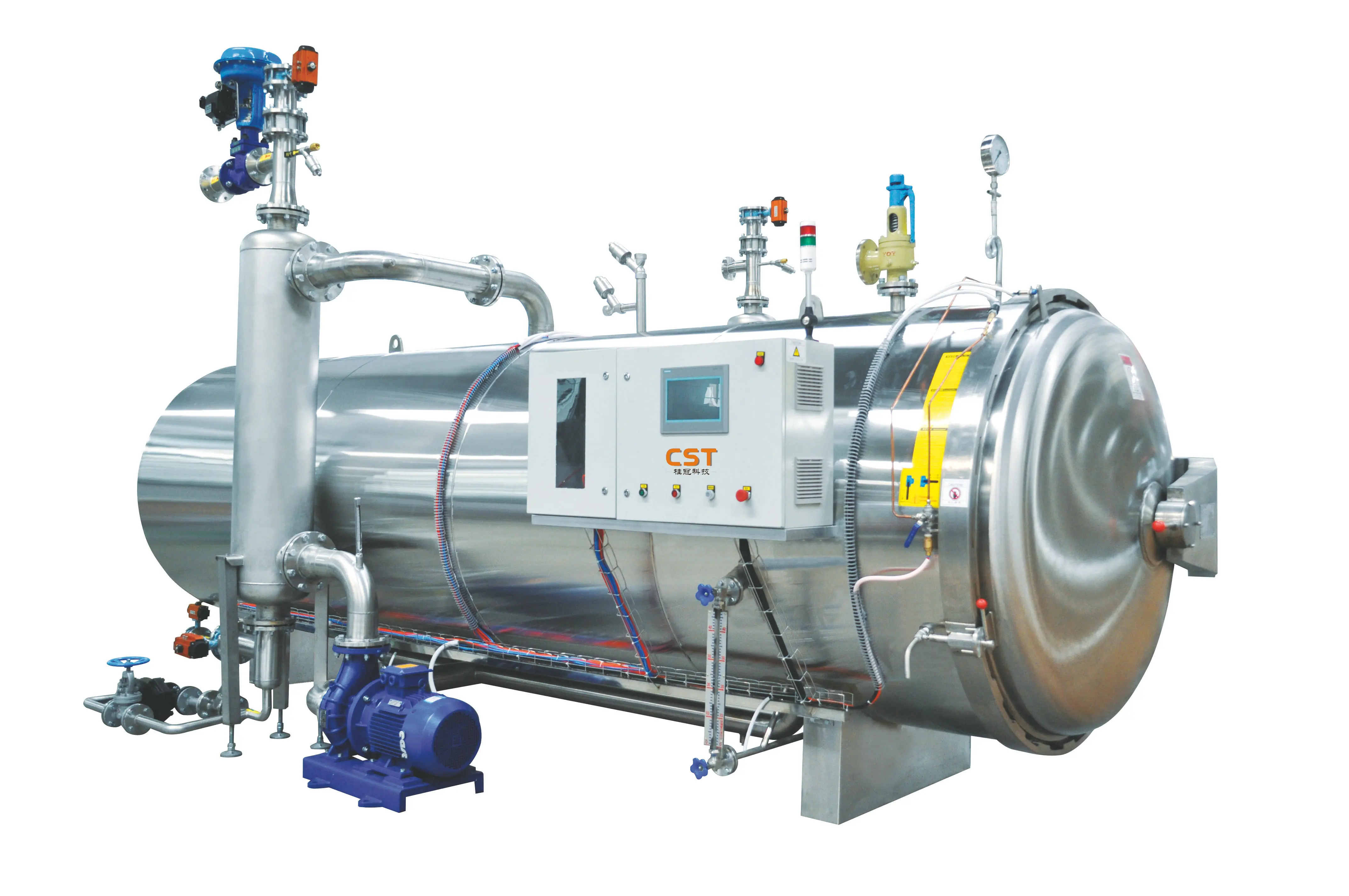 water immersion full automatic industrial horizontal steam autoclaves pressure cooker