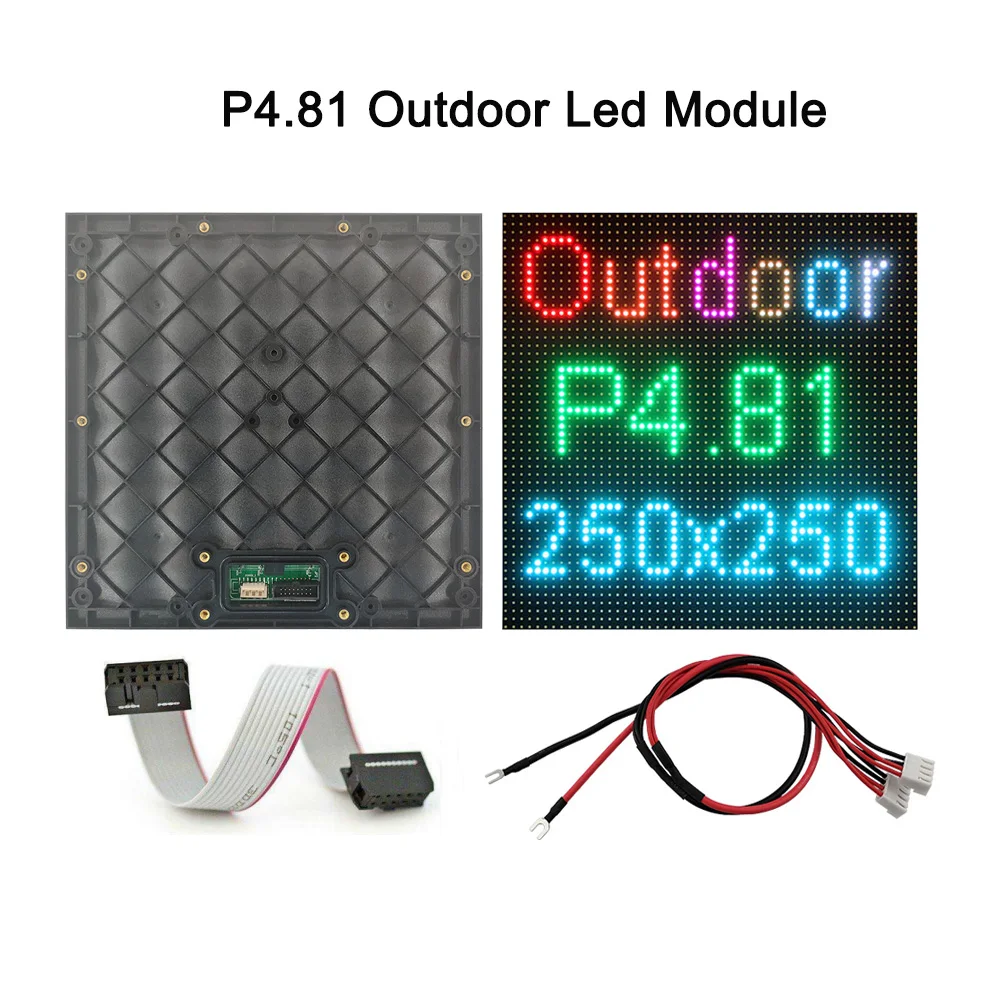 P4.81 RentalLed Module Full RGB 4.81mm Pixel Pitch Led Matrix Tile in 250*250mm with 2704 dots 1/13 Scan 1750 Nits