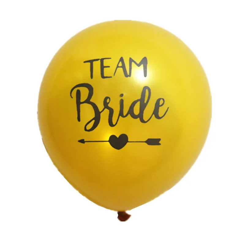 
New design 10inches in stock 2G 10pcs set team bride printed Bachelor party decoration latex balloon 