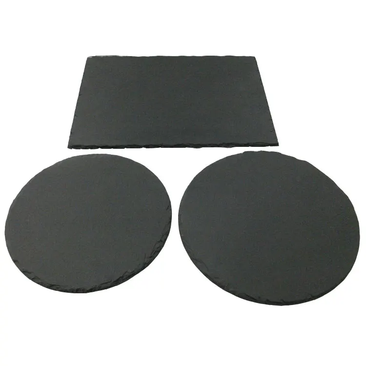 Restaurant And Hotel High Quality Ashtray Detail New Design Natural Old-fashioned Korean Slate Wholesale 3 Tier Serving Tray