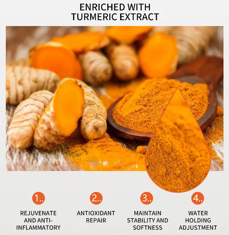 100% Pure Natural Organic facial skin care turmeric clay mask turmeric vitamin c clay mask