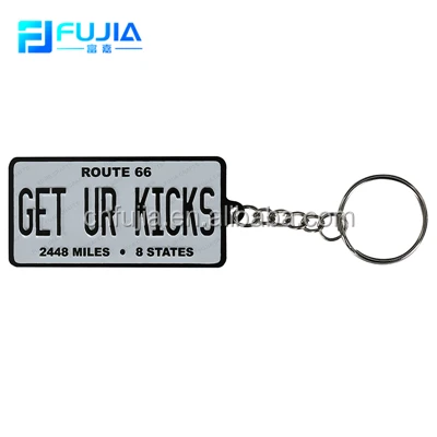 Custom Logo Metal  Tin Car Plate Keychains