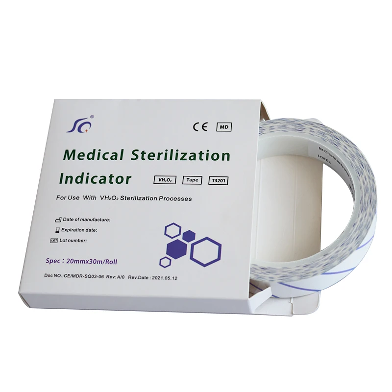 sterilization indicator tapes eto/h2o2 plasma/steam autoclave sterilizer package tape discoloration chemical indication tape