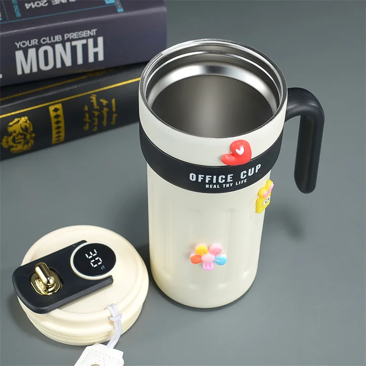 Smart Touch Temperature Display Cup Stainless Steel Vacuum Insulated Tumbler With Digital Lid Coffee Travel Mug Spill Proof Mug