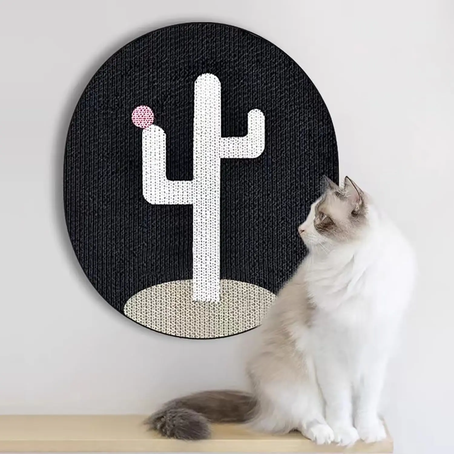 17-INCH Vertical/Wall Mounted Cat Scratcher Cat Scratching Post Wall Sticker Claw Grinder, Cat Scratcher Pad