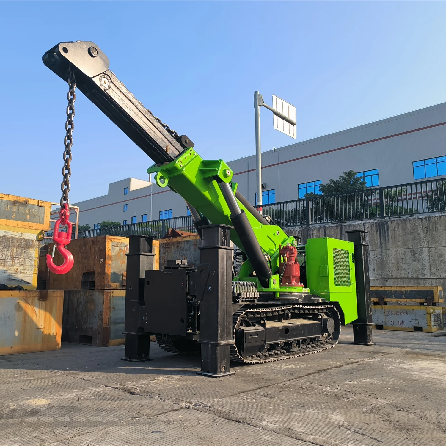 25 Ton Mini Crawler Crane Forklift With Crane Boom