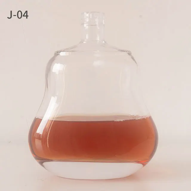 
factory produce Clear flat bottom wine bottle &Customized shape and liquor Bottle glass 