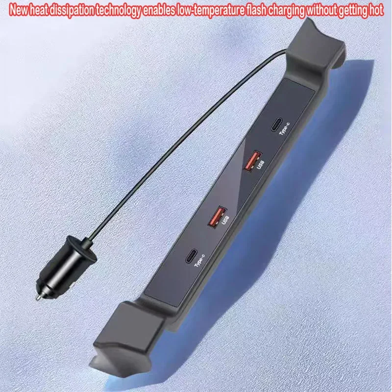 4 Ports Car Docking Station Center Console Kit Accessories USB Hub with for BYD Atto 3 SEAL Frigate Don Dolphin Qin Song Plus