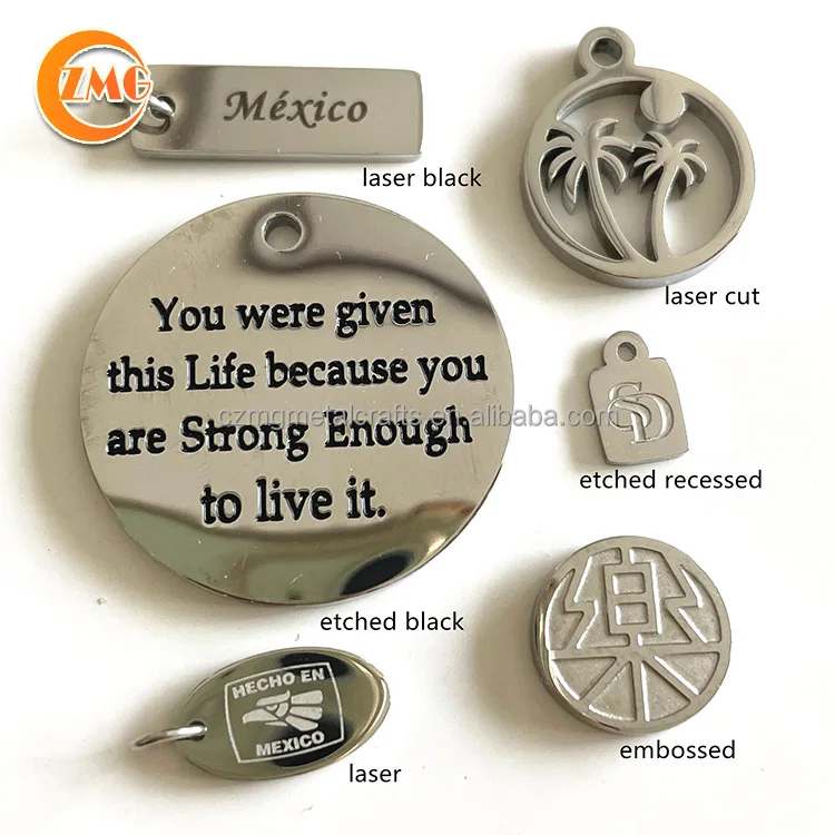 hot sale personalized engraved stainless steel jewelry tags