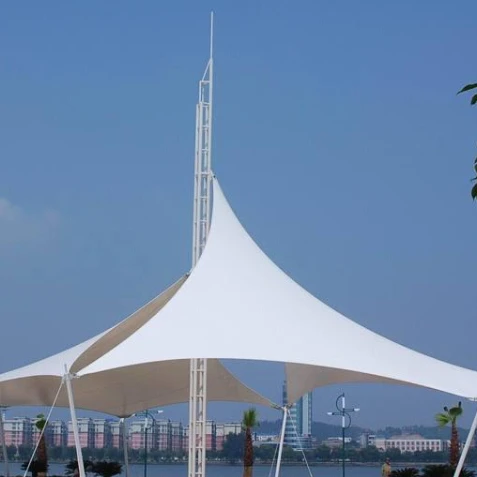 Оптовая продажа, акриловый растягивающийся брезент Gaia с покрытием из ПВХ, водонепроницаемая растягивающаяся ткань для теней для парковки автомобиля