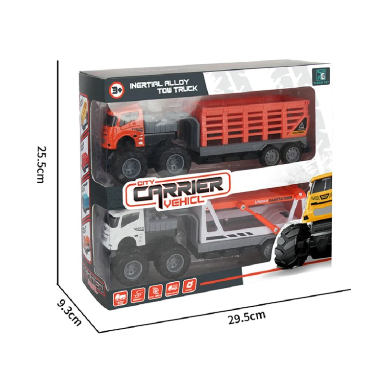 Hot Selling Toy Truck And Trailers Set High Quality Vehicles Model 2 Assembled Alloy Metal Toy Car Set Diecast Toys