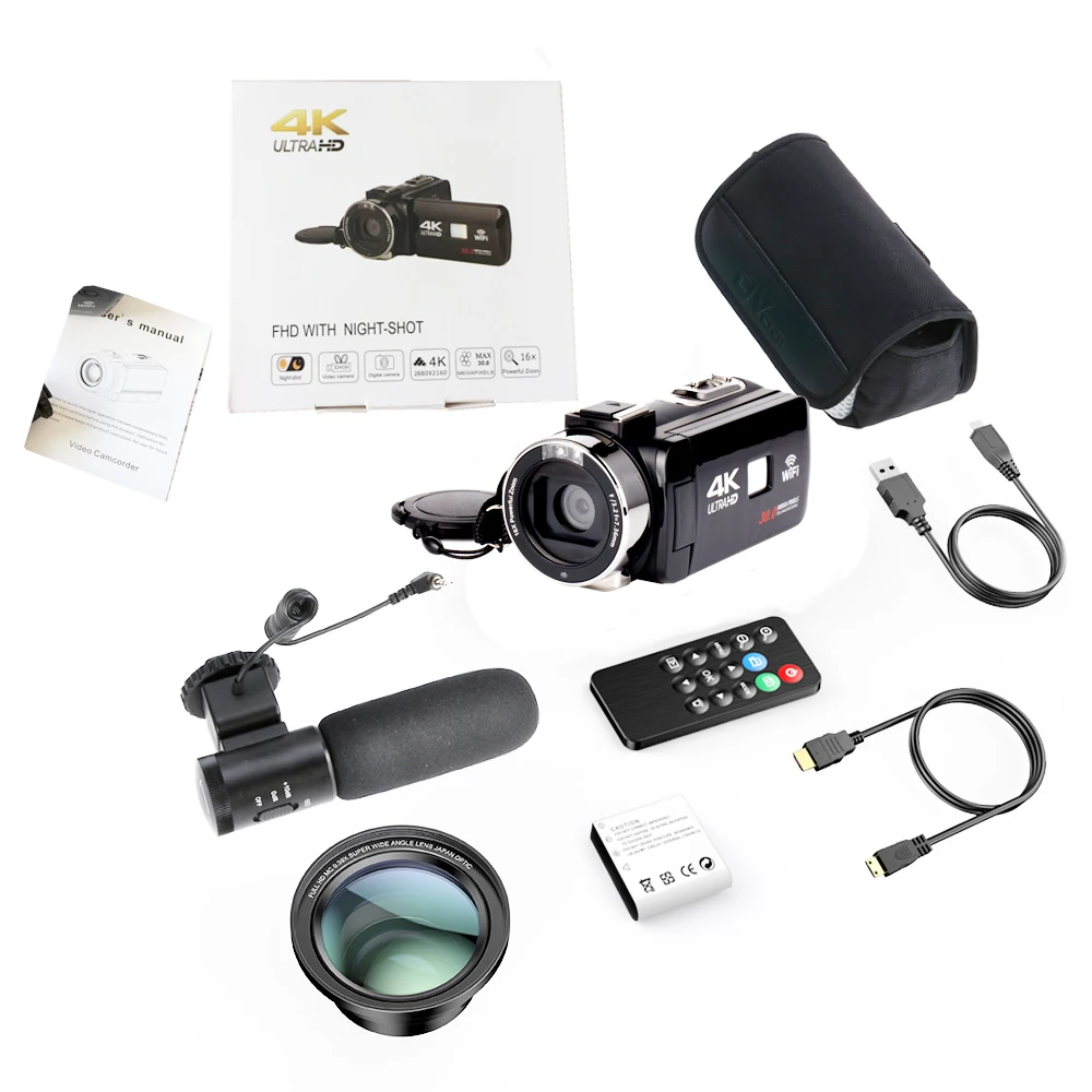  2021 Дешевая Видеокамера видеокамера HD 1080P 30 кадров в секунду 24 МП 3 0 дюймовый IPS экран цифровая камера для YouTube записывающее