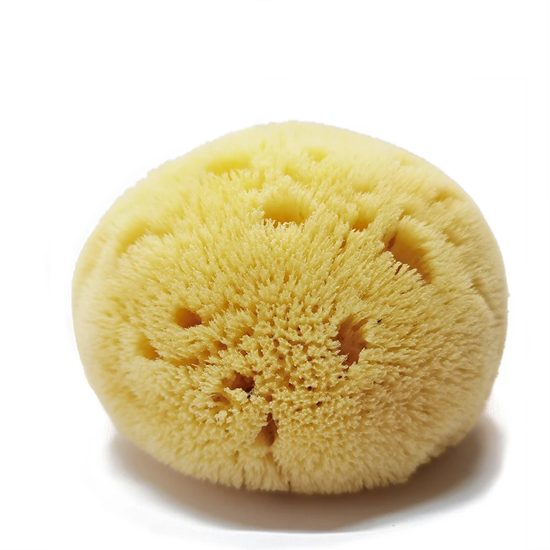 natural bath brushes sea wool sponge 6-7cm for bathing