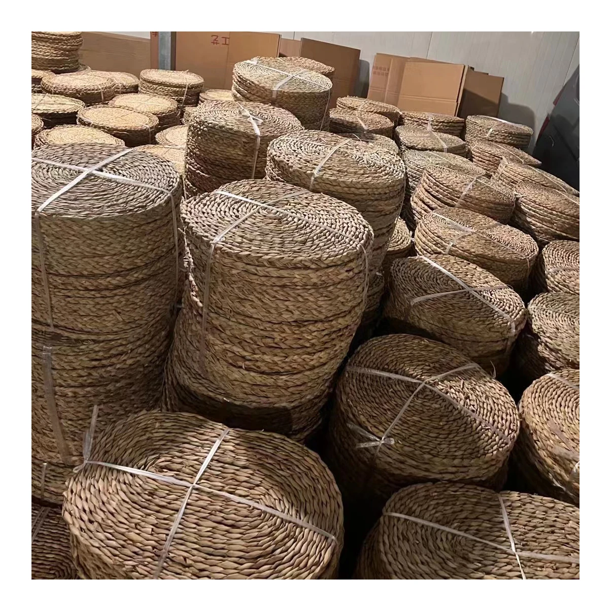 Grass Rattan Tablemats water hyacinth placemats wholesale placemats natural handmade round woven placemats