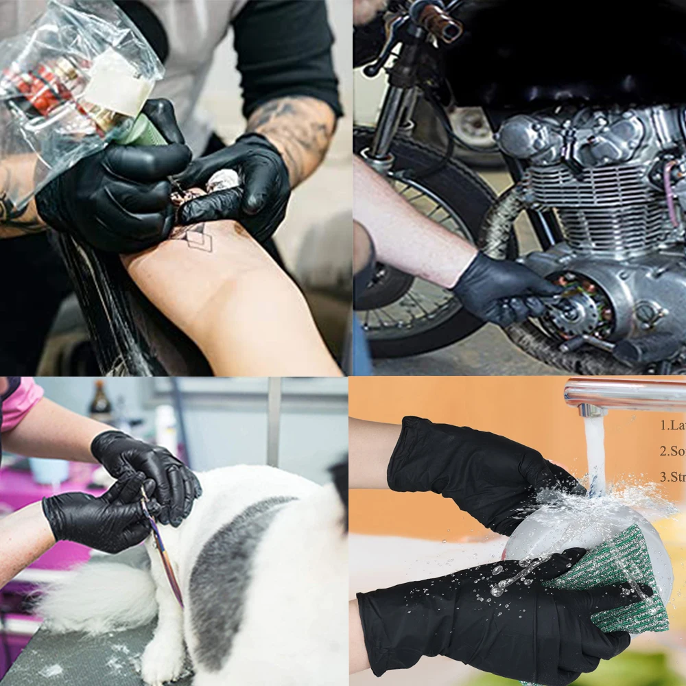 100% Nitrile Disposable Guantes Powder Free Latex Free 100Pcs 7Mil Disposable Exam Guantes