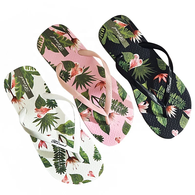 wholesale good quality newest design custom beach slippers rubber women flip flop slippers