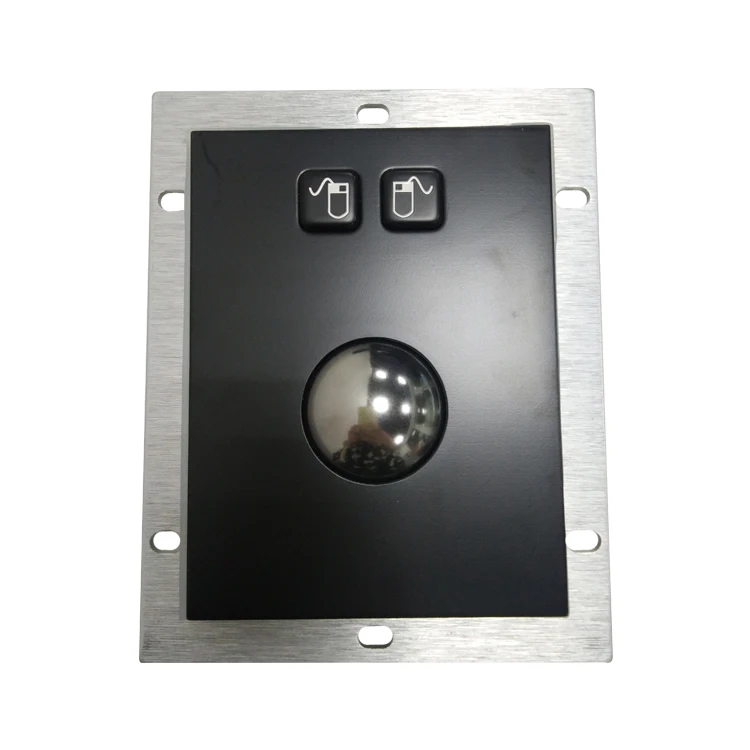 customized compact metal computer keyboard steel keyboard with trackball
