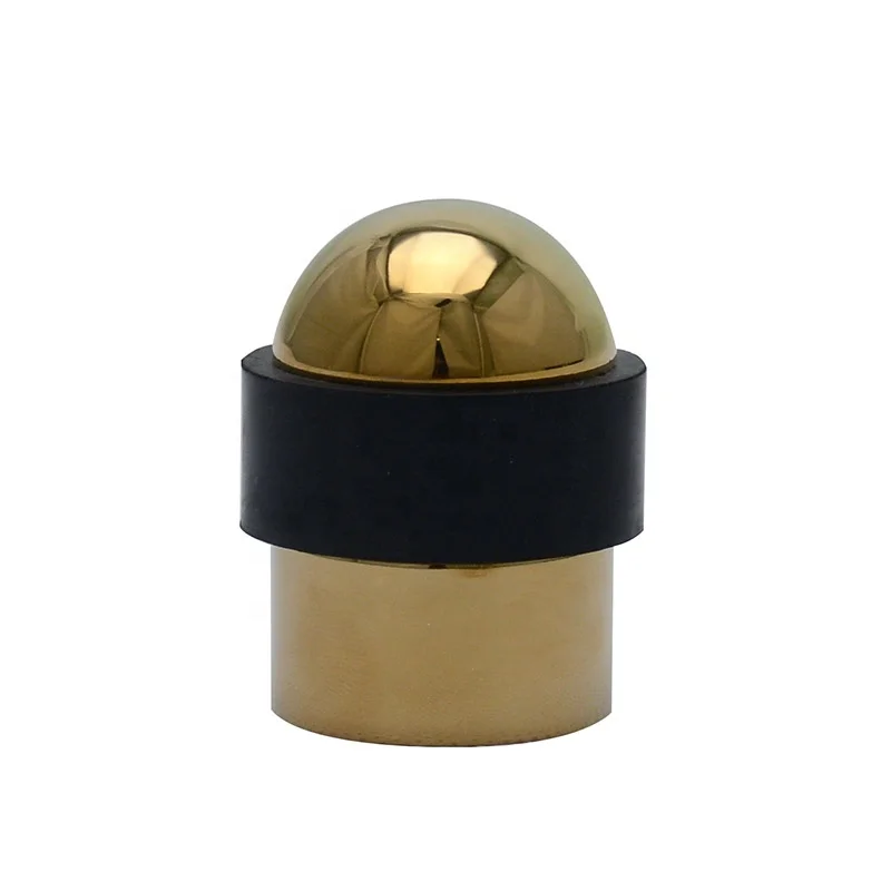 Stainless Steel Exterior Metal Door Accessories Security Rubber Floor Mounted Rubber Door Stopper