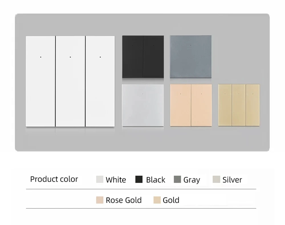 uya WiFi Smart Light Switch Neutral Wire Required Wall Push Button Switch EU Smart Life Work with Alexa Google Home 1/2/3 Gang