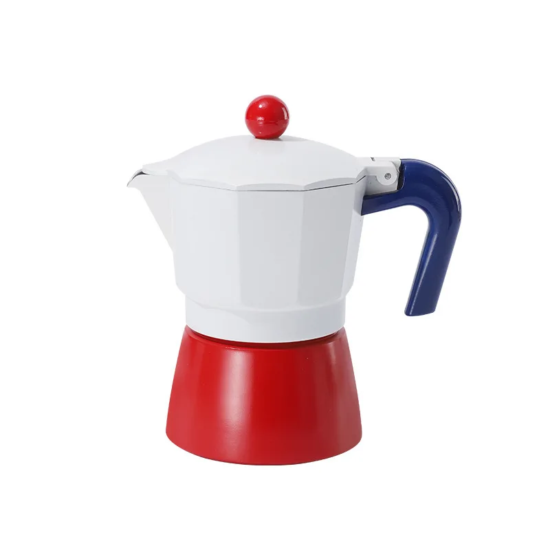 Premium White planting Classical Customized Aluminum alloy Espresso coffee maker Moka Pot