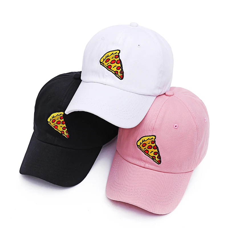 new pizza embroidery dad cap Trucker cotton Hat For Women Men Adjustable Size Baseball Cap Outdoor sports sun hat