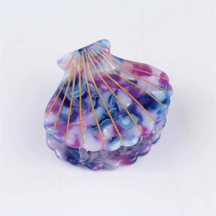 Hot Sale New Acetate Hair Claw Cute Mini Seashells Hair Clip Sweet Hair Accessories For Women