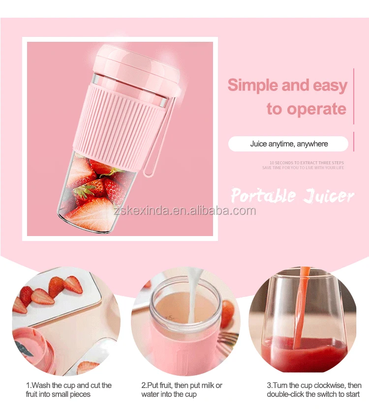 Mini Electric Mixer Cup Portable Smoothie Fruit Vegetable usbJuicer Blerder