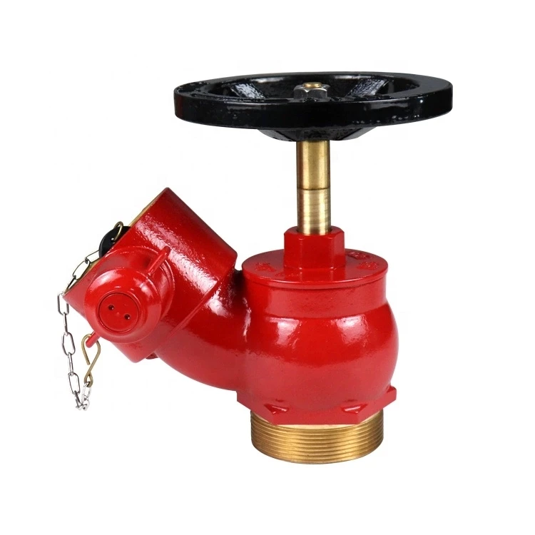 red color fire fighting 90 degree valve fire brass angle valve