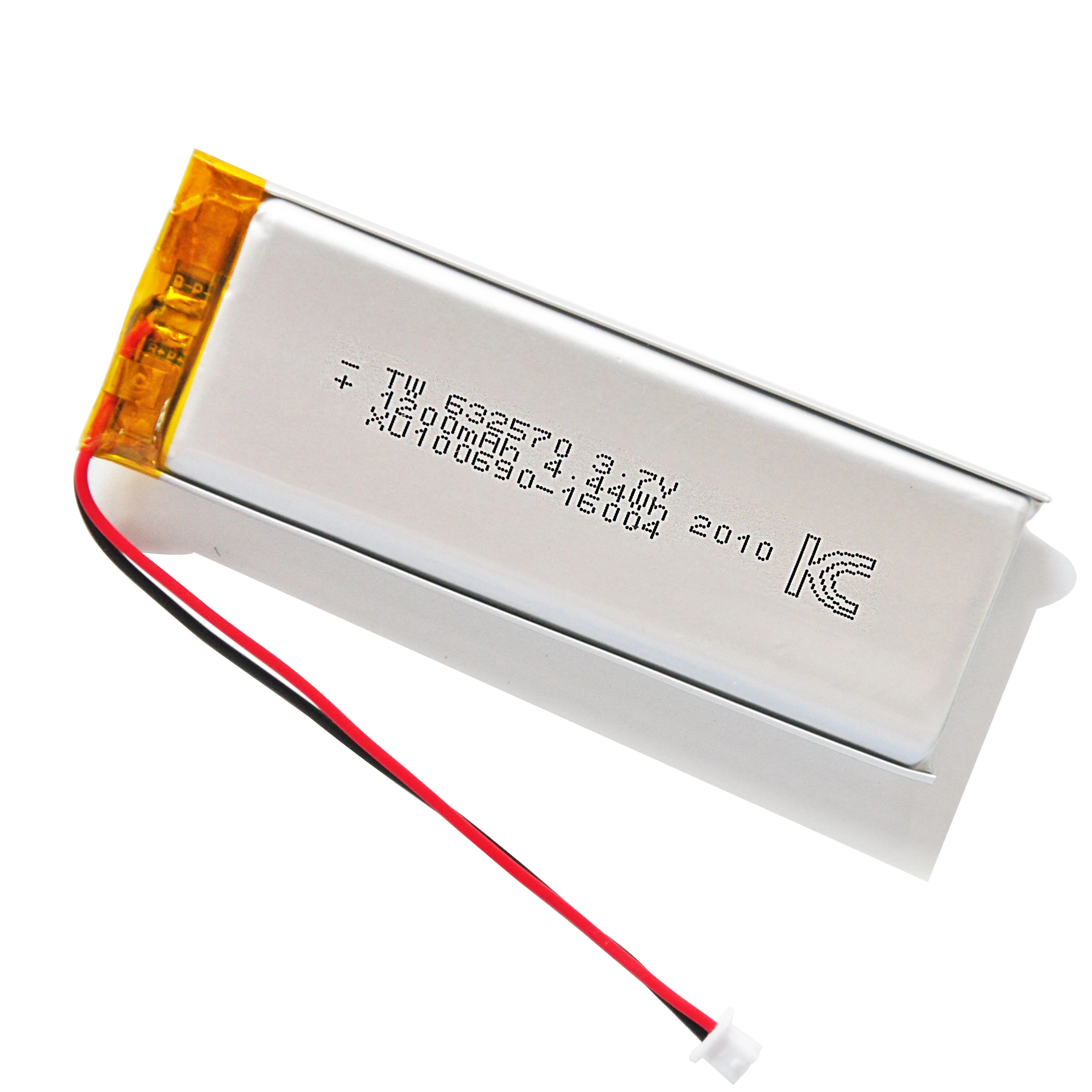 OEM TW KC/MSDS Certified Polymer Lithium Battery 3.7V 1200MAH 632570 Li Polymer Battery