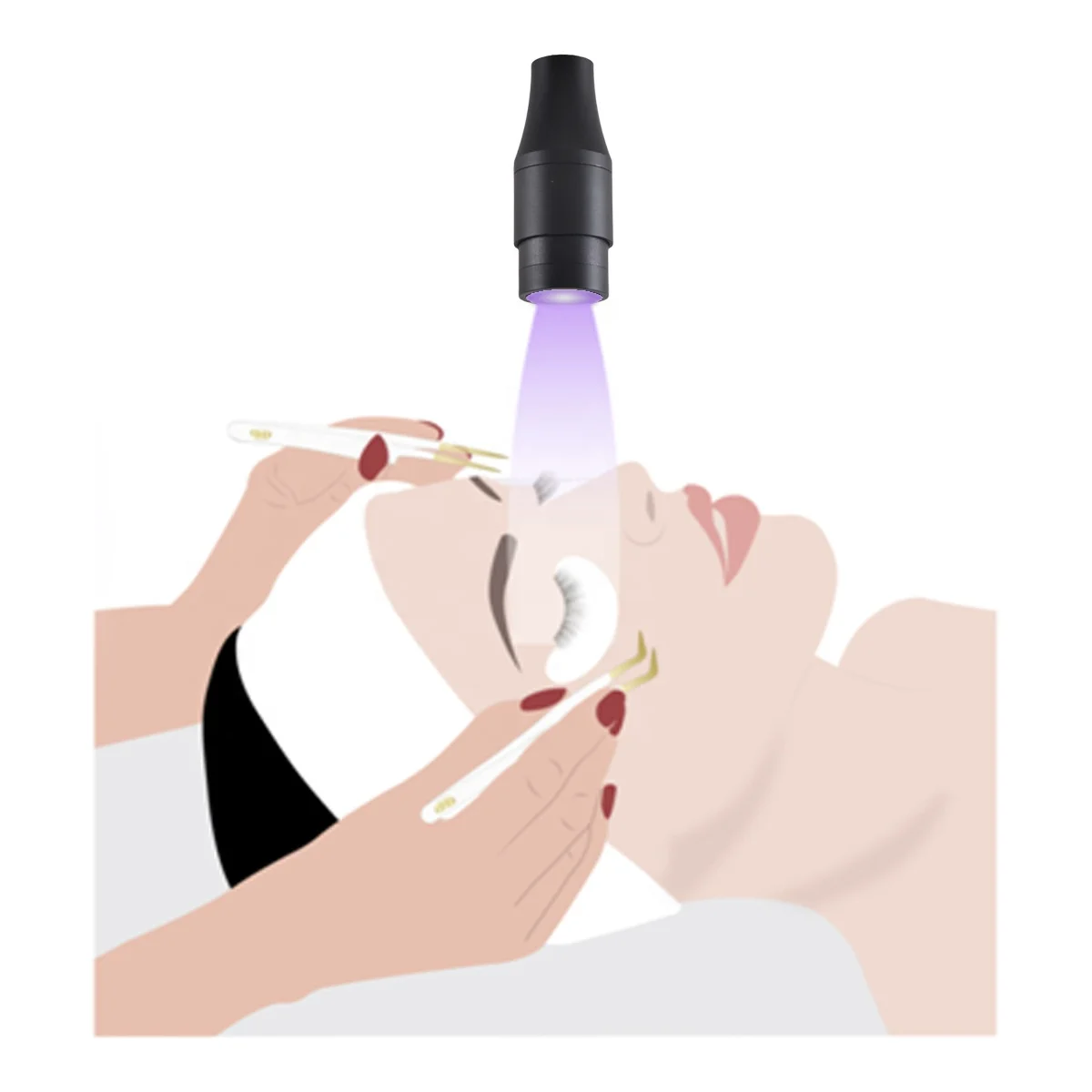 Vertical UV LED Eyelash Extension Light System plug-in 100V-240V UV Led Lamp for Lash Extensions and Glue uv lash lamp kits