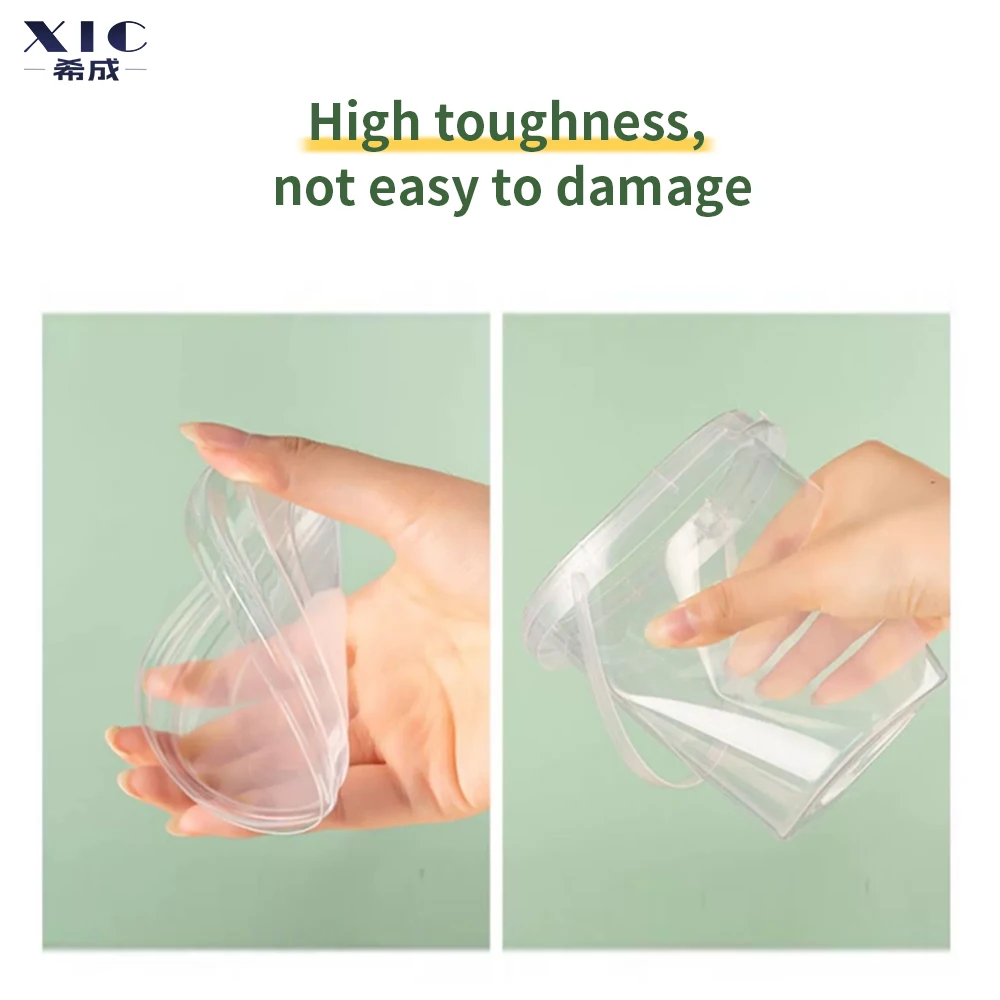 Hot Sales 1000ml Large Capacity Food Grade PP Beverage Barrels Beer Fresh Juice Plastic Bucket With Flat Lid and Handle
