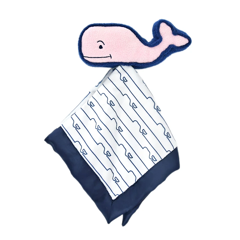 custom security baby blanket plush for newborn baby comfort soft toy with animal muslin blanket baby