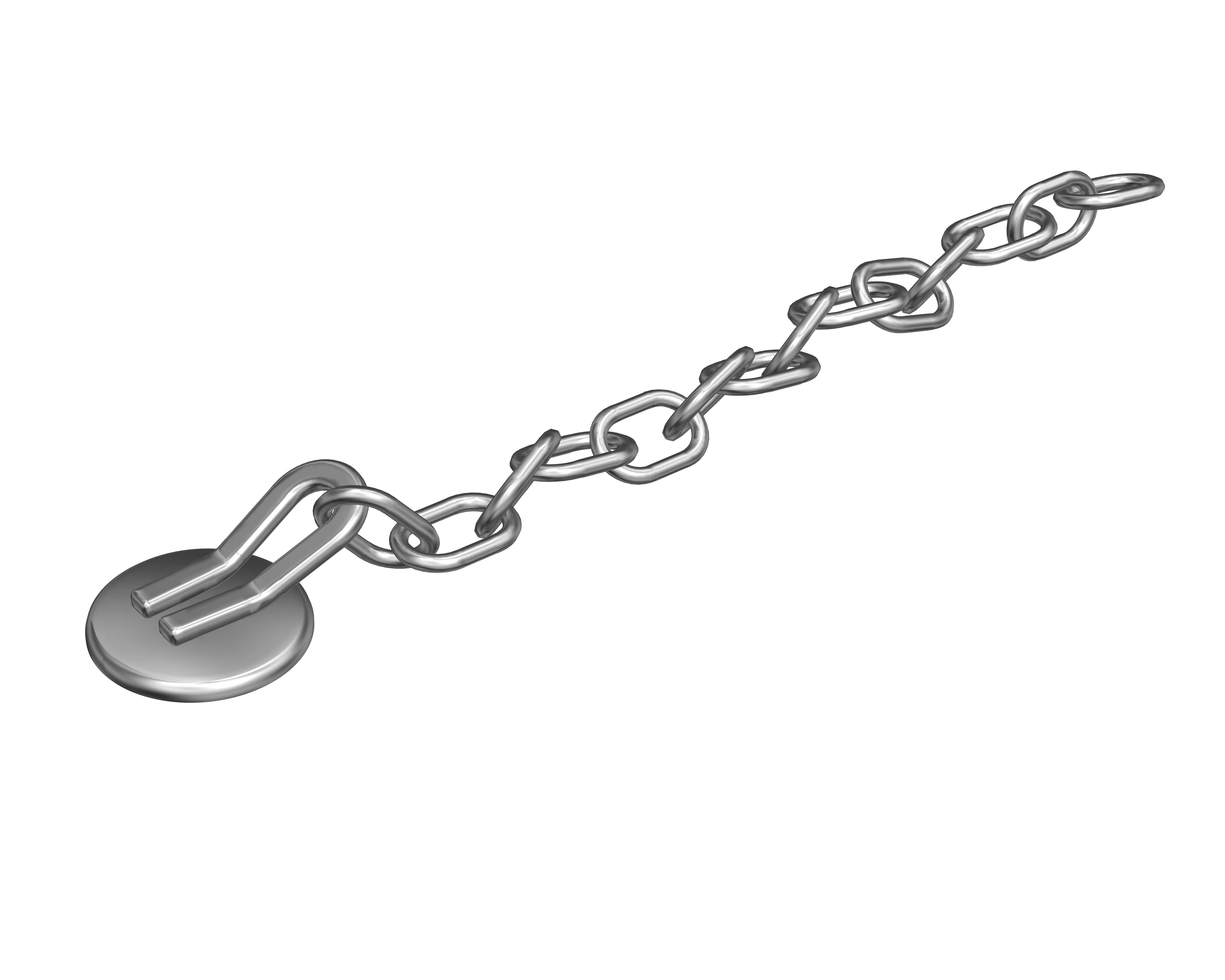 Orthodontic Accessories Lingual Button with eyelet and chain   S.S   round base/elliptical base