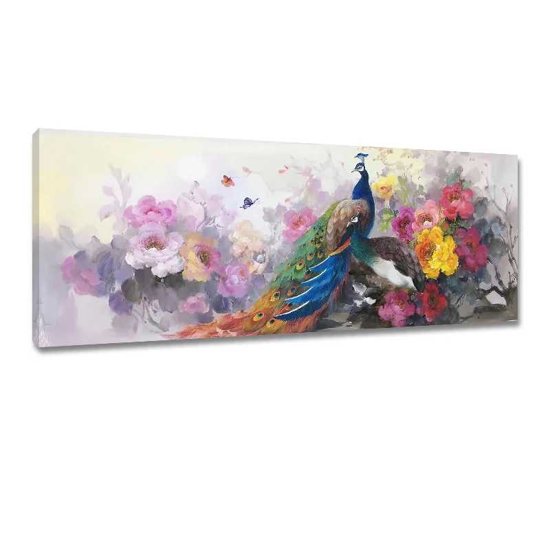 New Peacock Painting Peony Painting On Canvas Abstract Poster On Canvas Print Wall Art Picture for Living Room Home Decor Mural