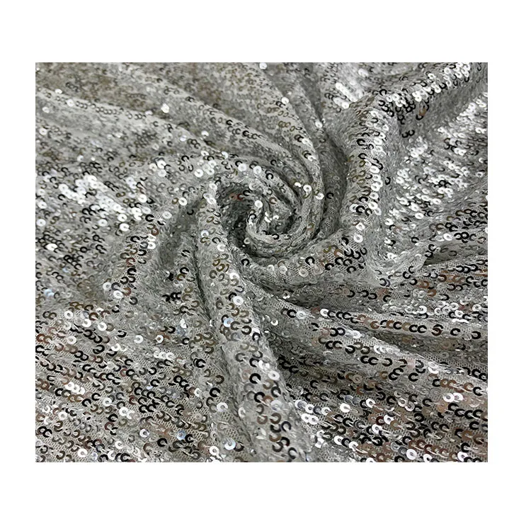 Hot sales High Quality Luxurious Customized Sequin Lace Fabric For Bride By Yard