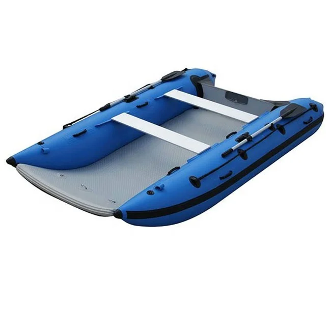 Open Bow Water Rafting PVC/HYPALON 3m Factory Direct Sale Inflatable Catamaran Boat With Air Mat Floor