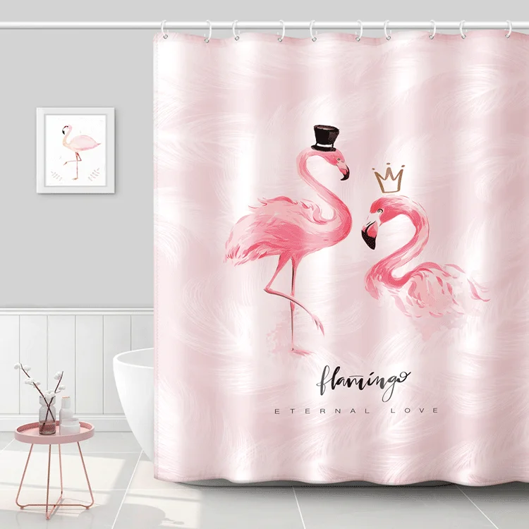Shower Curtains Liner Transparent Matte Surface Fabric PVC Hook ,shower Curtain Strap Polyester Modern The Public Multi-color