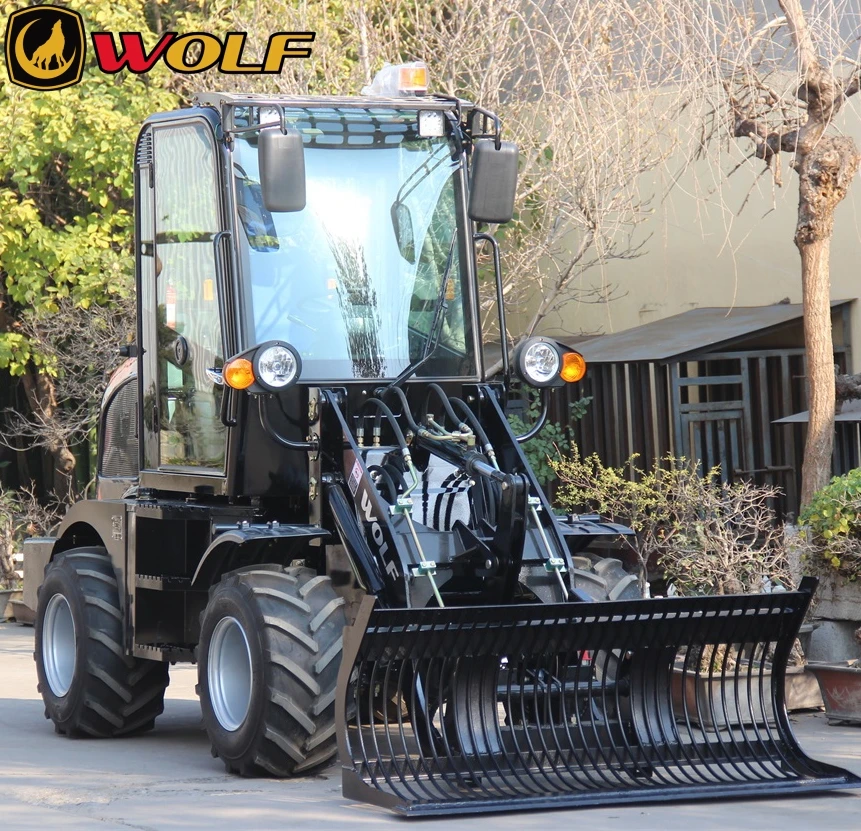 WOLF 4wd mini loader 800kg 0.8ton mini loader with price