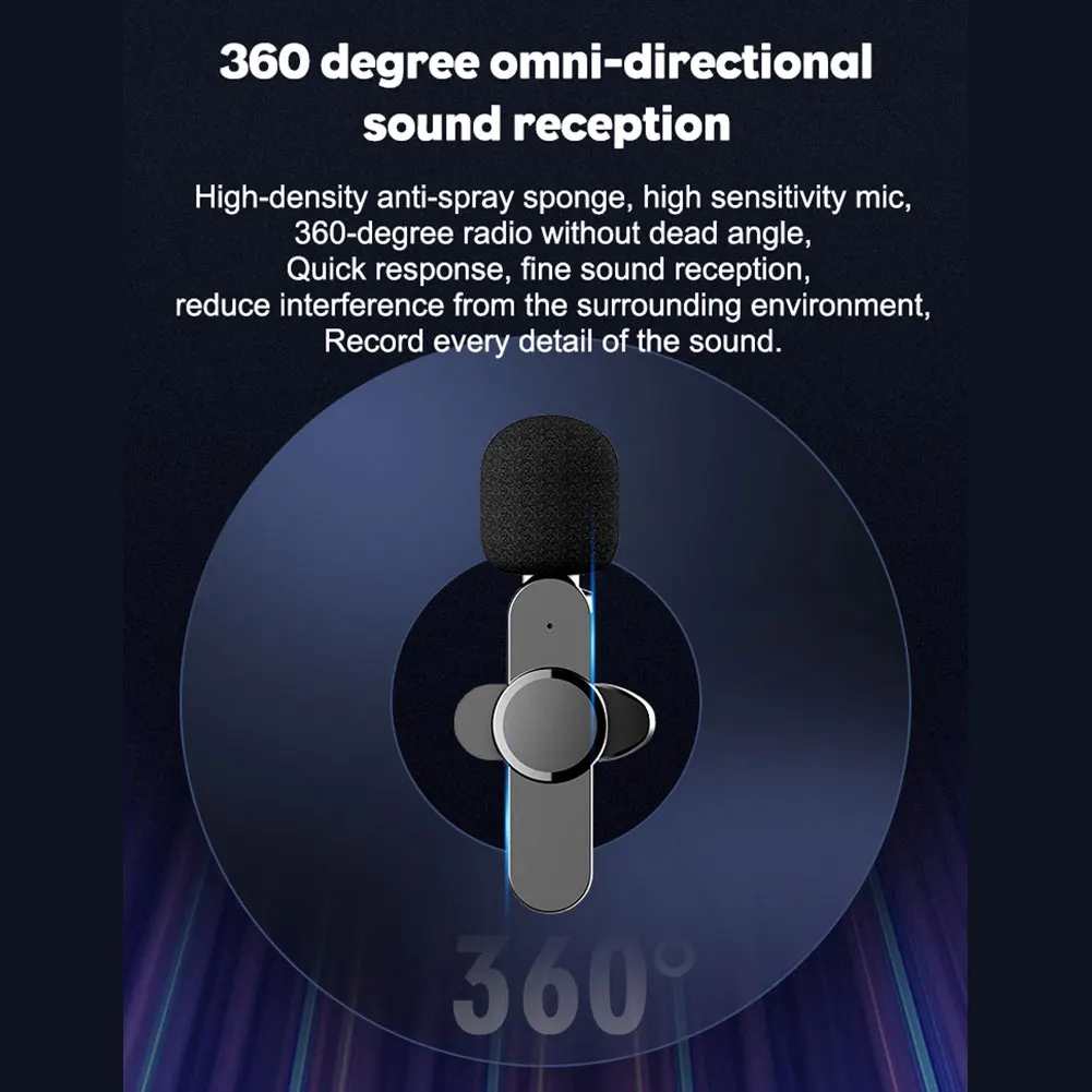 Mini 2.4g Wireless lavalier clip on  microphone