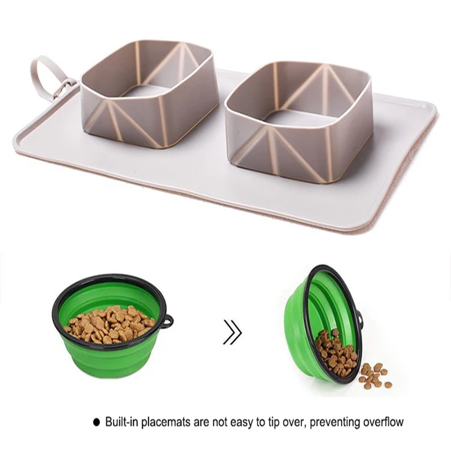 2021 factory best quality bpa free custom portable dog pet silicone  bowl