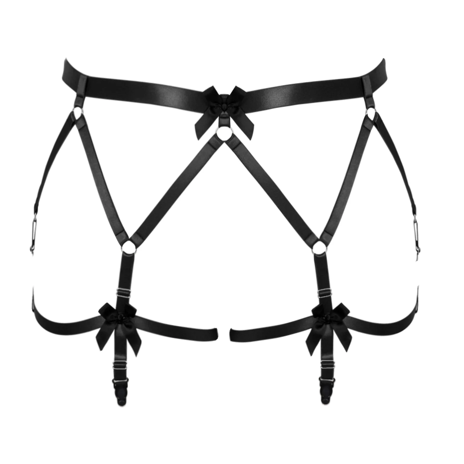Women Body Harness Garter Belt Leg Lingerie cage Soft Elasticity Carnival Punk Gothic Adjustable Belt for  Night Party