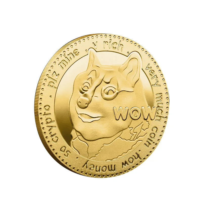 Dogecoin Commemorative Coins Collection Pattern Souvenir Home Decoration Crafts Badge