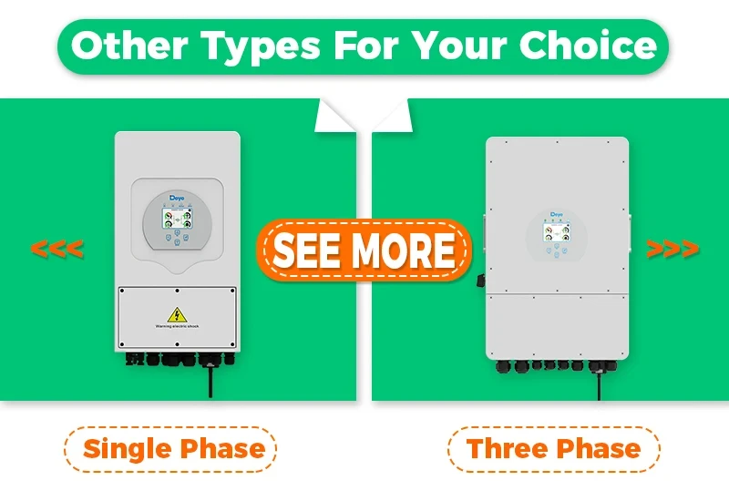 Домашнее использование Гибридный солнечный инвертор 50 Гц/60 Гц Deye 8 кВт фотоэлектрический deye-hybrid-inverter-8kw-manufacturers